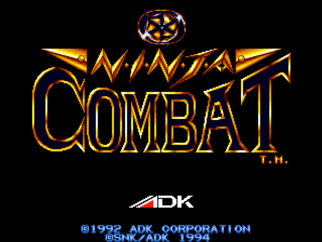 Ninja Combat title screen for Neo Geo CD